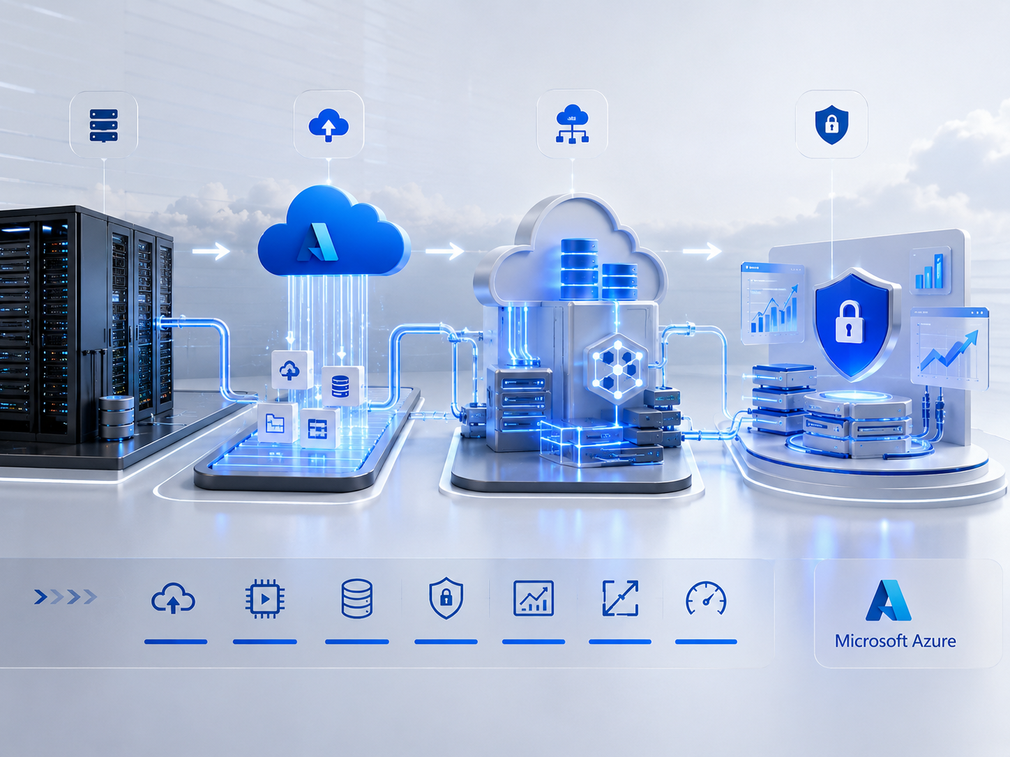 Azure cloud consulting services for cloud infrastructure, applications, data, and AI